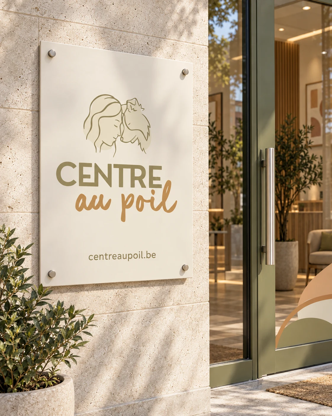 Enseigne extérieure du Centre au Poil