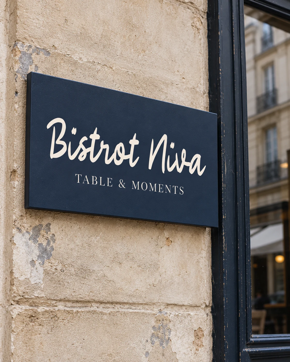 Enseigne extérieure du Bistrot Niva
